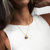 Colorful Life Necklace, Gold Vermeil, Sterling Silver, Lapis Lazuli